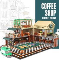 Sembo 601093 Coffee Shop Cafe inkl. LED-Beleuchtung