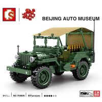 Sembo 705805 Bejing Auto Museum grüner US Army Offroader Willies