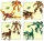 Panlos 612001 4 Dinos: T-Rex, Velociraptor, Pterosaurus, Triceratops
