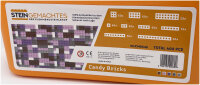 Kazi Candy Bricks-Box mit 400 Plates in Grau - Lila - Rosa - Braun
