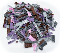 Kazi Candy Bricks-Box mit 400 Plates in Grau - Lila - Rosa - Braun