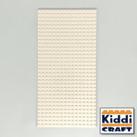 Kiddicraft Stackable Baseplate 16 x 32 Noppen (12,7 x 25,5cm) Weiß