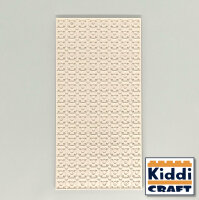 Kiddicraft Stackable Baseplate 16 x 32 Noppen (12,7 x 25,5cm) Weiß