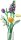 LOZ 1672 Blumen in Lila- & Gelbtönen: Veilchen, große Sterndolde, Tulpenknospe, Maiglöckchen, Tulpe