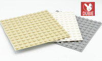Dubie Baseplate Big Brick 12x12 gro&szlig;e Noppen Tan