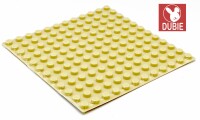 Dubie Baseplate Big Brick 12x12 gro&szlig;e Noppen Tan