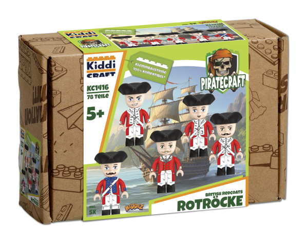 Kiddicraft KC1416 Kiddiz Figuren-Pack: Rotr&ouml;cke Soldaten / British Redcoats